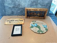 All four decorative items arranged together to show variety and relative sizes