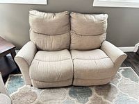 Front view showing entire loveseat