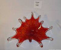 Top view showing ink-blot shape and color