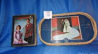 Tray showing wedding image and puzzle tin side by side