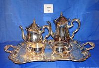 Full six-piece set on tray