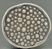 Front view of ring showing textured disk face