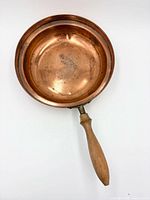 top view of copper pan interior