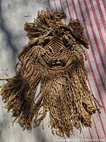 Full view of macramé wall hanging