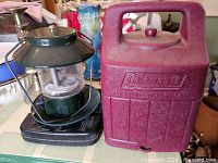 Lantern and carry case side by side