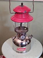 Front view showing full lantern, brand decal, features