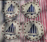 All four round woven seat covers displayed together