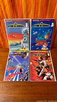 All four bagged Star Blazers comics displayed front covers