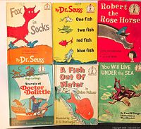 Front covers of all six hardcover children’s books in lot