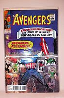 Front view of the bagged and boarded Avengers lenticular variant comic showing cover artwork and condition