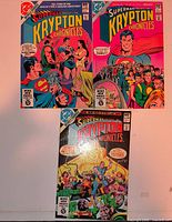 Front covers of all three Superman: The Krypton Chronicles issues #1-3