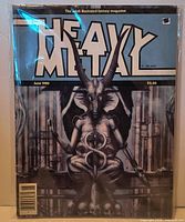 Front cover of Heavy Metal June 1980 magazine in plastic sleeve