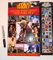 Front view of hardcover Star Wars Sound Storybook Treasury with Sharpie for scale