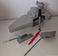 Full view of Star Destroyer with accessories laid out