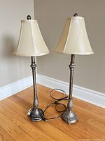 Both matching table lamps with shades
