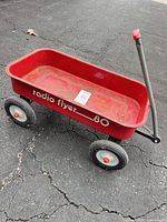 Full view of Radio Flyer 80 wagon on pavement