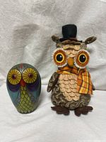 Both owl items side by side, full view