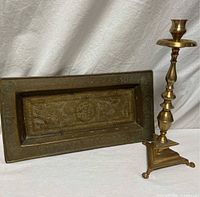 Candlestick and tray front view