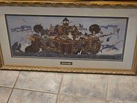 Front view of framed signed and numbered Noah’s Ark print