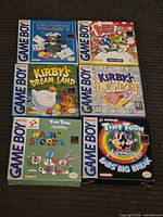All six Game Boy boxes laid out