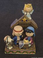 Front view of entire Peanuts nativity figurine