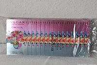 Front view of sealed pack showing aligned sample cards