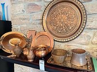 Shelf display showing all copper items together