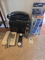 Group view of speakers, phones, remote package, LED bulbs package, accessory bar