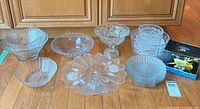 Group shot of all glass pieces on floor