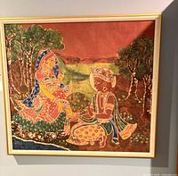 Full view of framed silkscreen artwork