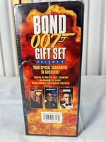 Front of boxed gift set showing Bond 007 Gift Set Volume 1 title and images of the three included films