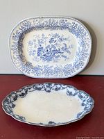 Both platters together showing size difference and patterns