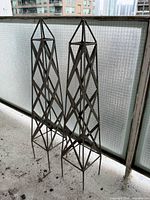 Both obelisks standing side by side showing full form and condition