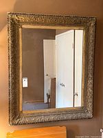 Full view of mirror on wall