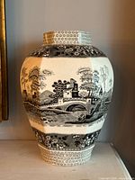 Front view of Copeland Spode’s Tower ginger jar