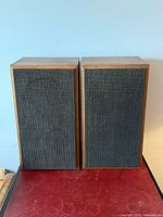 Front view of the Electro-Voice EV14 speaker pair with grilles on