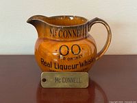 Front view of jug with name tag