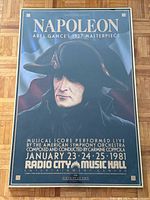 Full view of framed Napoleon 1981 poster