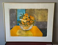 Framed lithograph front view