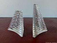 Front view of both crystal bookends