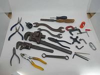 All tools laid out on white background