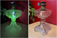 Full lamp illuminated under UV and normal light