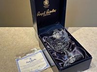 Goblet in box with certificate visible