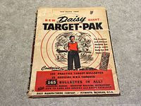 Front view of Daisy Giant Target-Pak envelope showing graphics and text