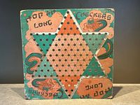 Front view of dragon graphic Chinese checkers board