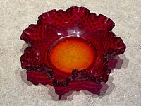 Top view showing hobnail pattern and color gradient