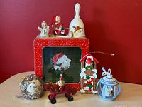 Group shot of all eight holiday decor items