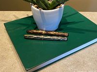 Both striated Wearever fountain pens side by side