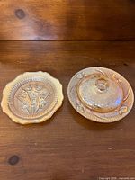 Plate and covered dish side by side showing color and form