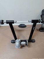 Full view of Sportneer fluid trainer frame and resistance unit